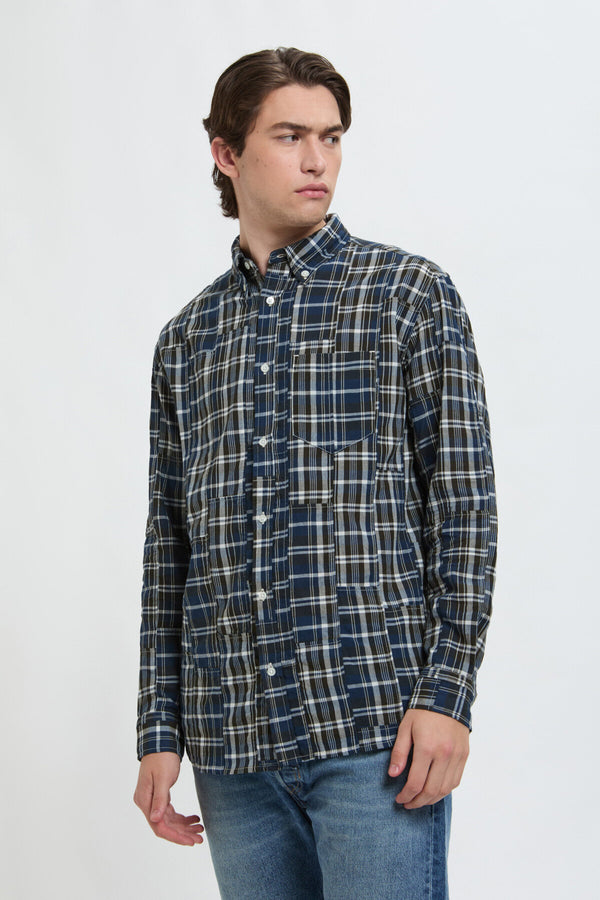 Camicia BD con motivo a quadri e tasca sul petto
