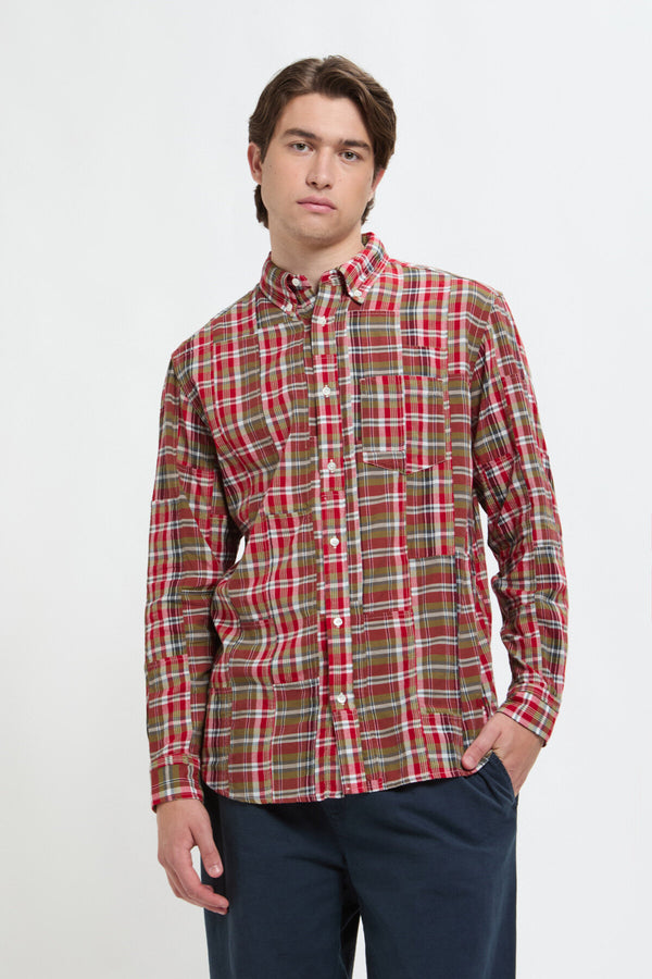 Camicia BD con motivo a quadri e tasca sul petto